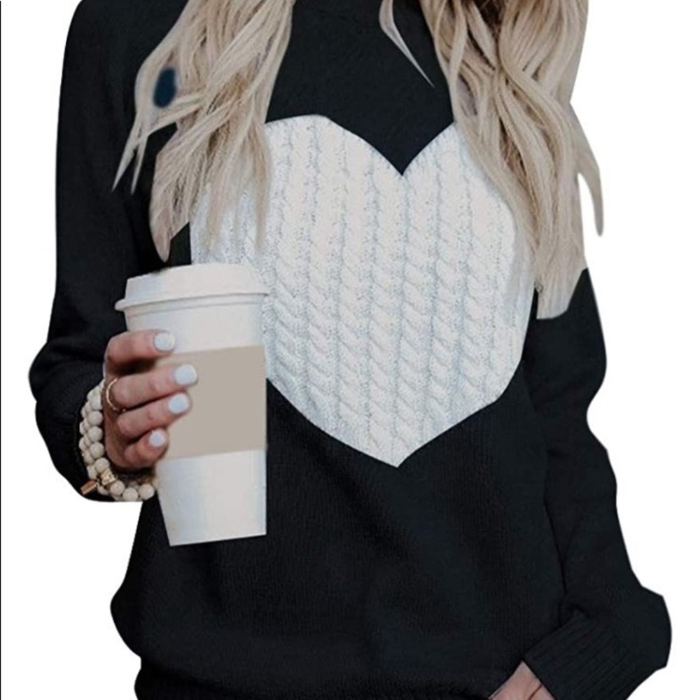 Super cute heart sweater